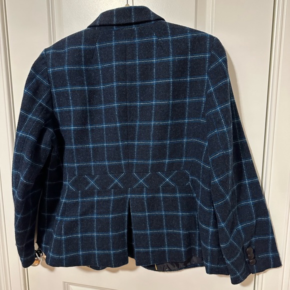 Talbots Wool Blue Plaid Blazer - Picture 2 of 4
